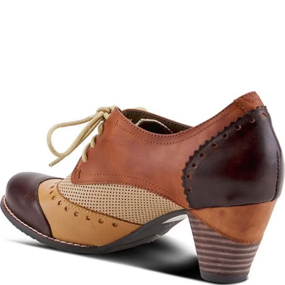 L'ATISTE Bardot Pieced Leather Oxford Pumps Size 6.5 NWOT - Picture 4 of 15